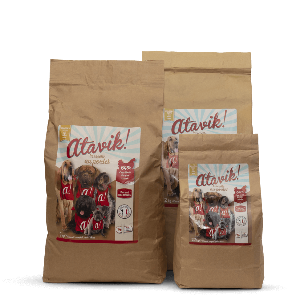 Croquettes pour chien Atavik Made in France au Poulet